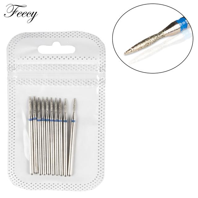 Фрезы для маникюра, 10 шт., Алмазные сверла для ногтей, станочные фрезы для снятия гель-лака, пилка для ногтей, буфер для педикюра