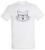 Nerd Kitty T-Shirt Cat Cats Love Addicted Addiction Geek Glasses Scientist