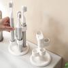 Toothbrush Holder Makeup Brush Storage Rack with Anti-Slip Base 360-Degree Rotatable Bathroom Toothbrush Storage Rack