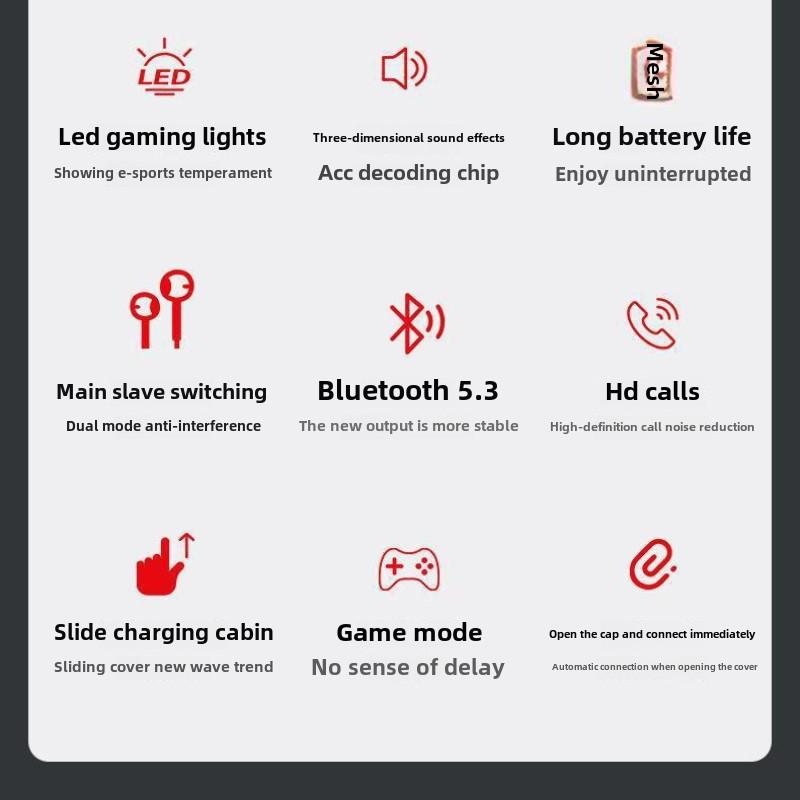 Новая долговечная беспроводная Bluetooth-гарнитура M90 TWS 5.3 Dual-talk Power Touch