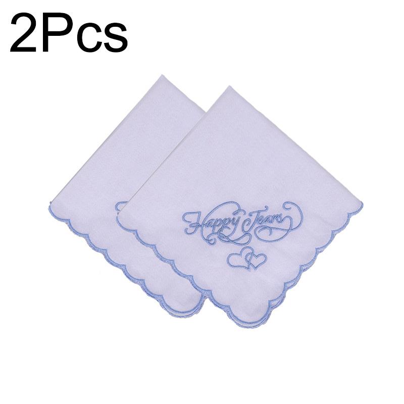 1 шт. Happy Tears впитывающие банданы для свадебной вечеринки 28*28 см белые хлопковые носовые платки полотенце для рук