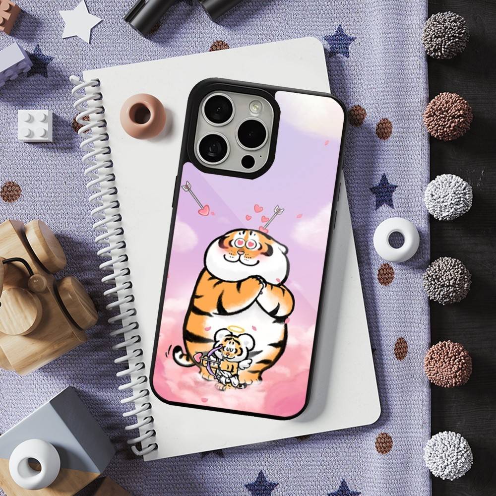 Милый Мультяшный Тигр Для iPhone 15,16,17,14,Plus,12,Pro,Mini,13,Max,11,Для Magsafe, Магнитный Чехол для Беспроводной Зарядки