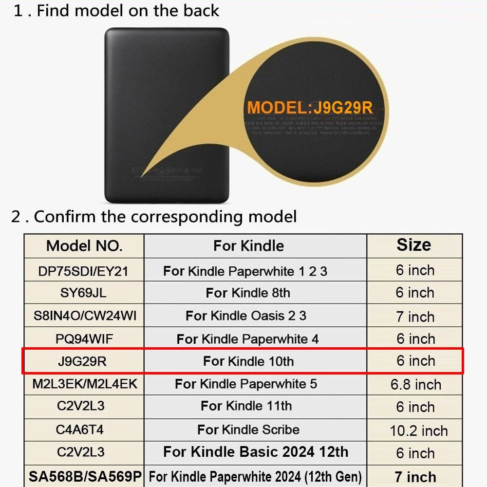 Подставка Магнитная Обложка Раздельная Фунда для Kindle 10-го поколения - Выпуск 2019 года (Модель №. J9G29R)