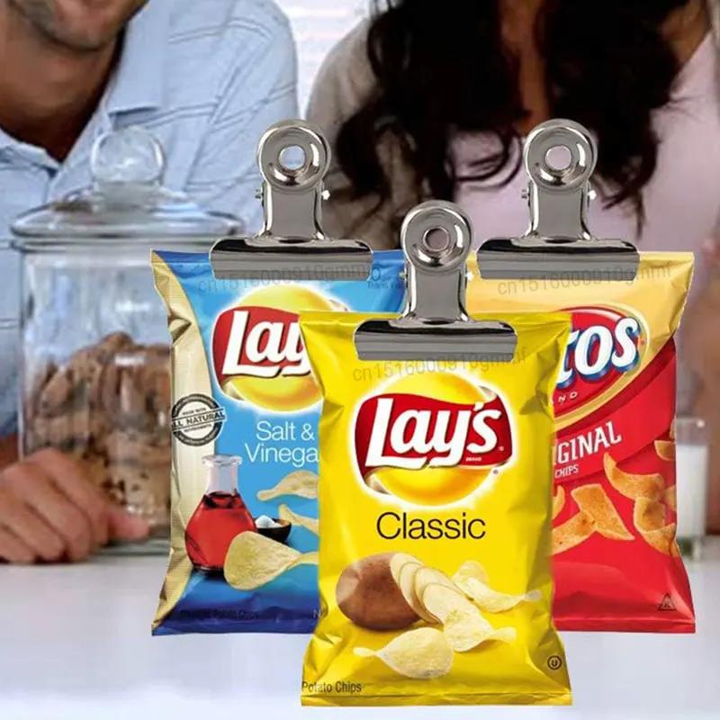 3/5Pcs Large Size Stainless Steel Clips Metal Spring Grip Clips Ticket Paper Clamps Office File Document Binder Clip Stationery