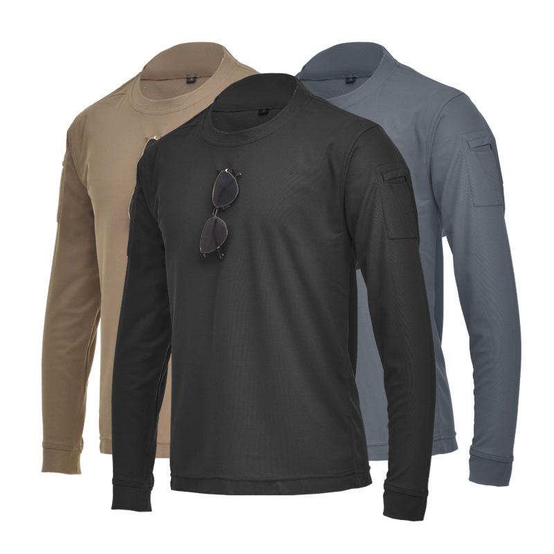 Men Casual O Neck Sweat Loose Pullover T-shirt Shirts T-shirt Loose Fit Solid Color Men Warm Long Sleeve Pullover