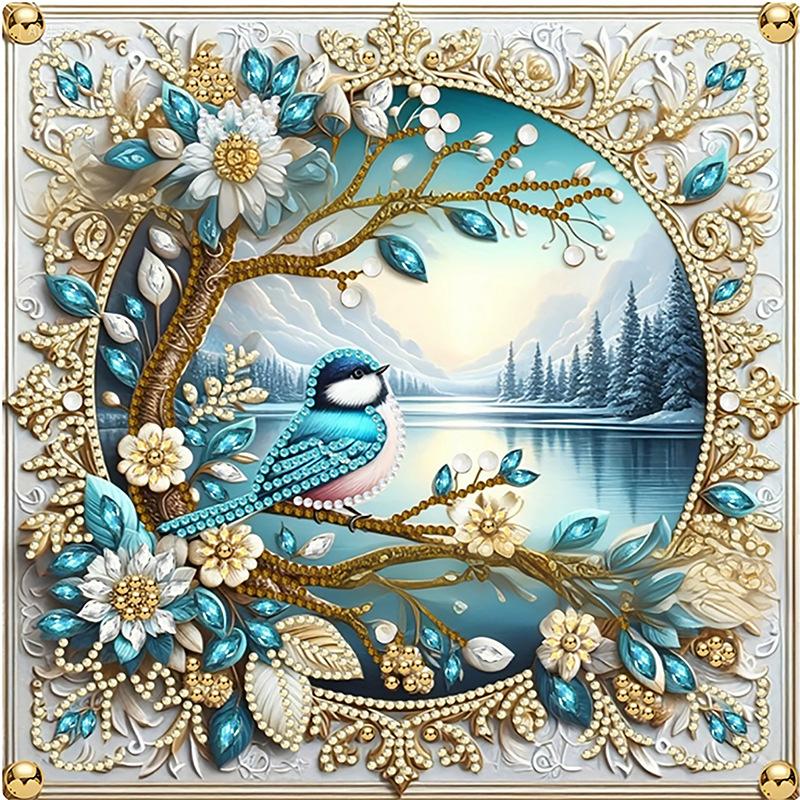 Алмазная мозаика, Алмазная мозаика специальной формы, Набор материалов для ручной работы (наклейки) 30 * 30 Алмазные наклейки Декоративная картина своими руками Трансграничный