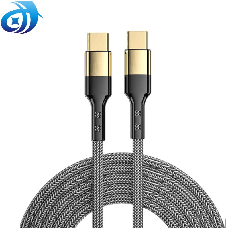 Type C to Type C Braided Fast Charging Data Cable 5V 3A 60w Gold Plated PD USB-C Cable for Computer for Phone