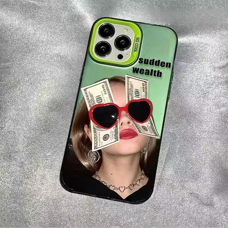 New European and American applicable iphone17 mobile phone case Apple 15promax/14 creative 13pro12 sunglasses 16xr
