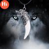 Привет мужское серебряное ожерелье с подвеской в ​​стиле «белые волчьи зубы» Старка в стиле бохо