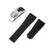 20mm 21mm Rubber Watchband for Rolex Submariner DAYTONA GMT Yacht-Master Silicone Strap Black Watch Band Bracelet