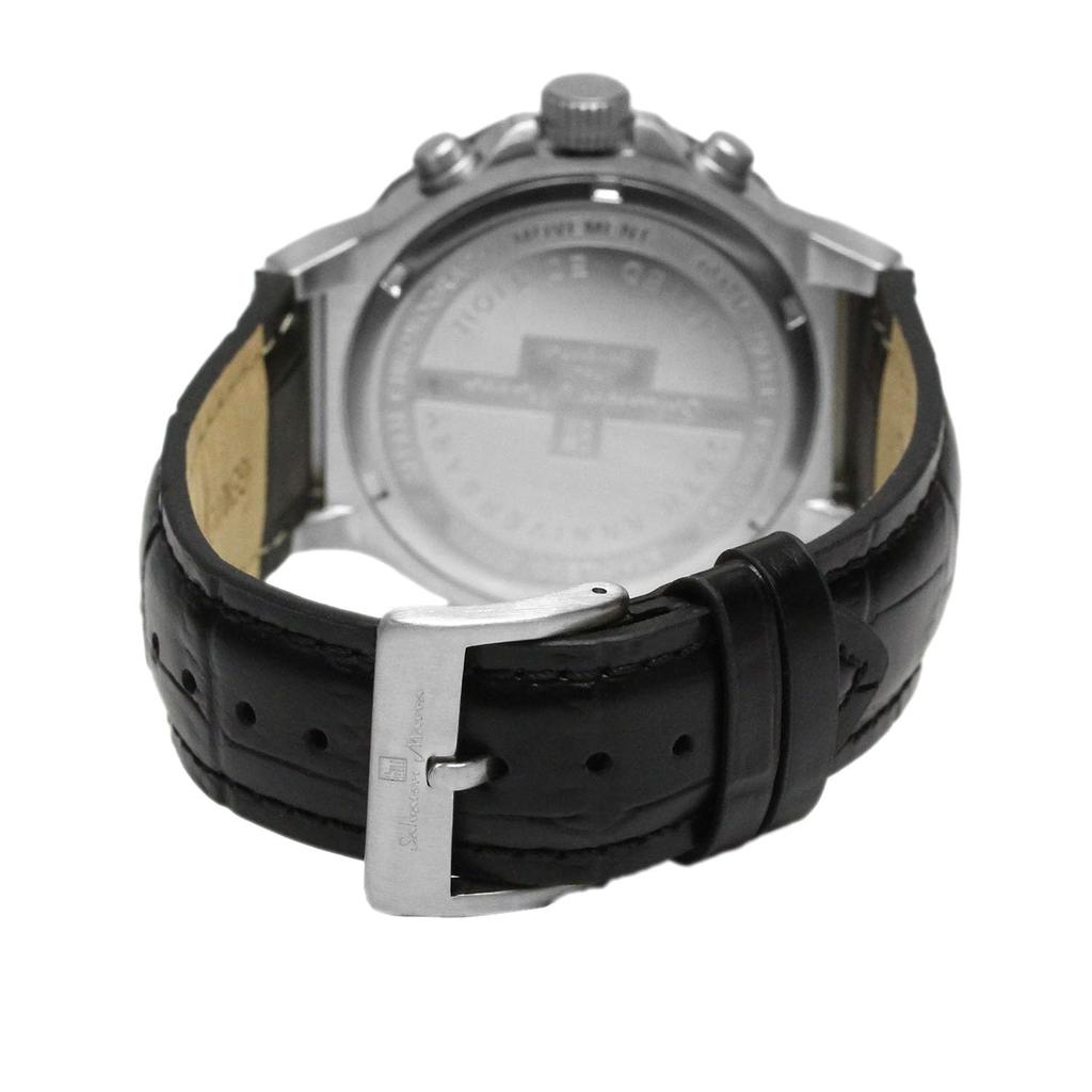 Chronograph 10 ATM Water Resistant Leather Strap Business 20th Anniversary Limited Model Blue Navy [Salvatore Mara] Men's SM18117-SSBL