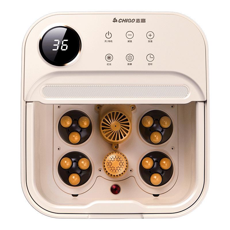 Electric Massage Foot Soaking Bucket Foldable Touch Screen Constant Temperature Foot Warming Turbo Oxygenating Foot Bath