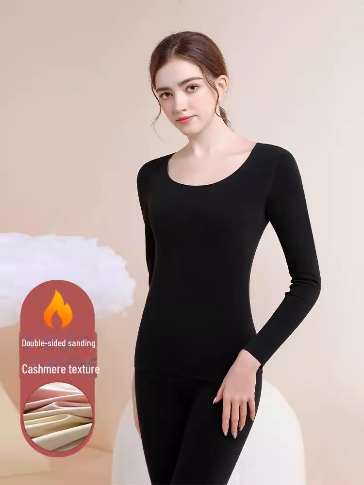 Мужской двухсторонний комплект термобелья из немецкого бархата - круглый вырез, зимний теплый костюм на осень 