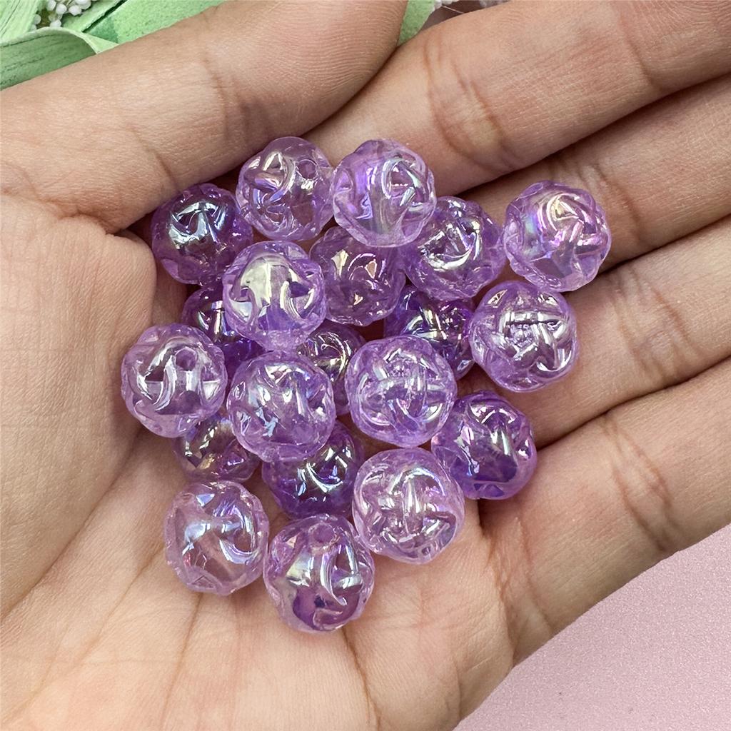 11.2mm Craft DIY DIY Beading Accessory Round Beads Jelly Colored Acrylic Charms Jewelry Making For Necklace Earrings Making Handmade Material Sugar