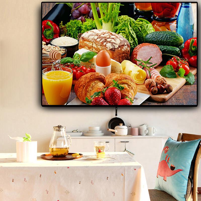 Nordic Vegatables and Fruits Canvas Painting Posters And Prints Wall Art Pictures Kitchen Living Room Home Decor No Frame