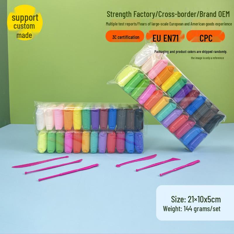 Super Light Non-Toxic Color Clay for Kids - DIY Space Clay Plasticine Set