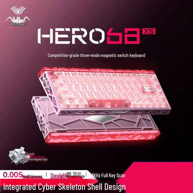 AULA HERO68XS 68-Key Tri-Mode Magnetic Switch Gaming Keyboard
