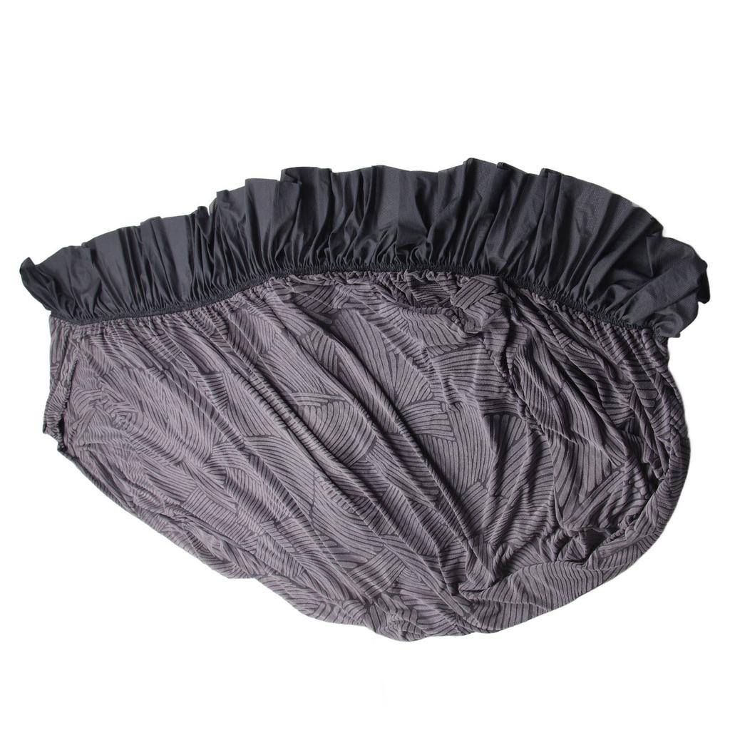 Sofa Cover All Inclusive Skirt Cationic Thickened 190‑230CM with Anti Skid Strip Couch Slipcover for 3 Seat Sofa Black