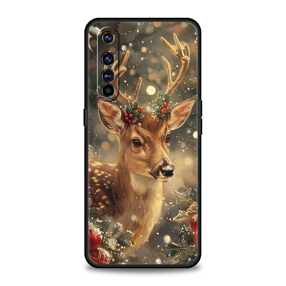 Cartoon Animal Deer Case For Realme C67 C63 C55 C53 C35 C25 C21 GT 2 3 5 6 10 11 12 13 Pro Plus 5G Soft TPU Phone Cover Fundas