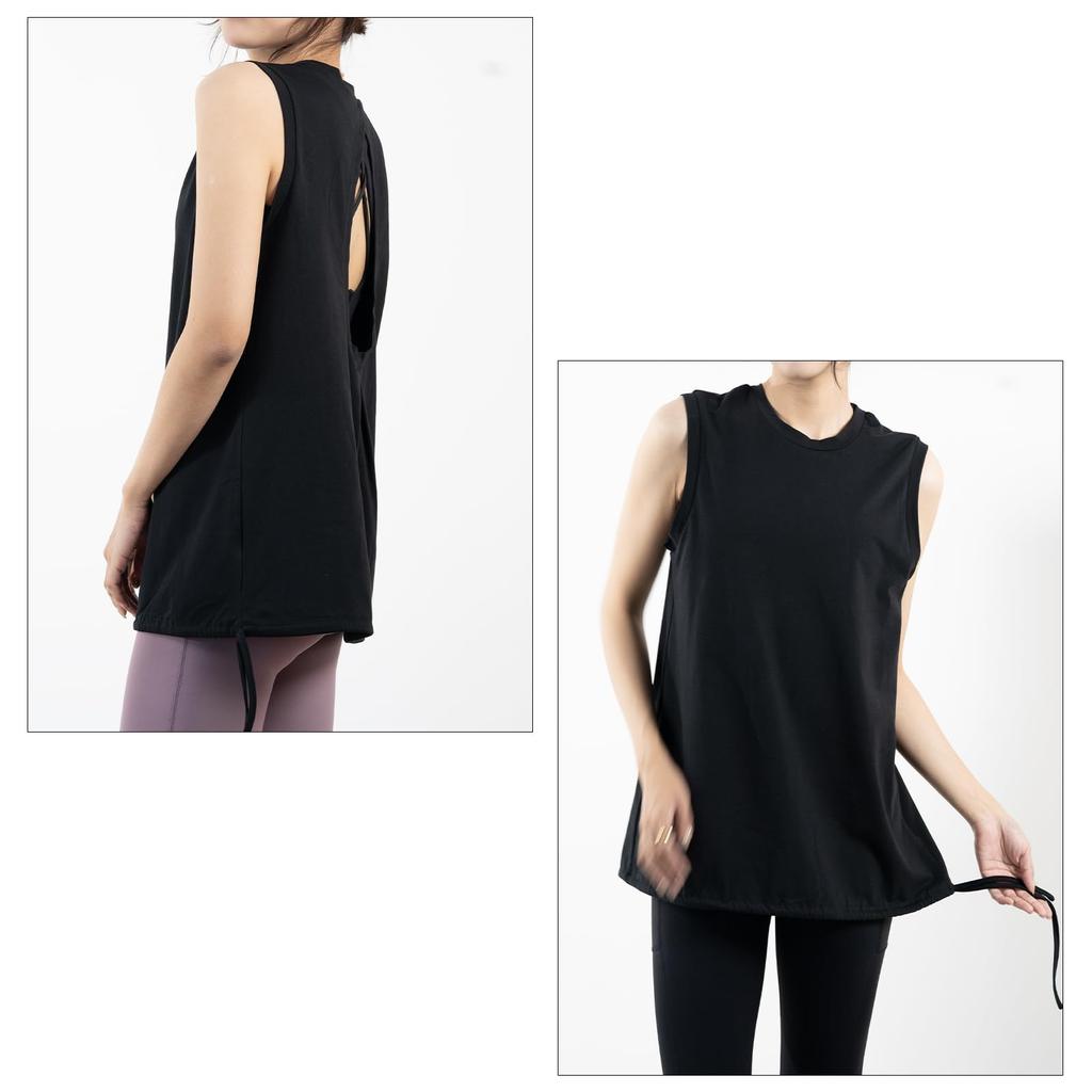 Майка без спины для йоги с красивой спиной, свободная, охлаждающая, длинная, короткая, стильная, для и осени [iito.seasons] Женская одежда, Дизайн, Посадка, Топ 2-в-1,
