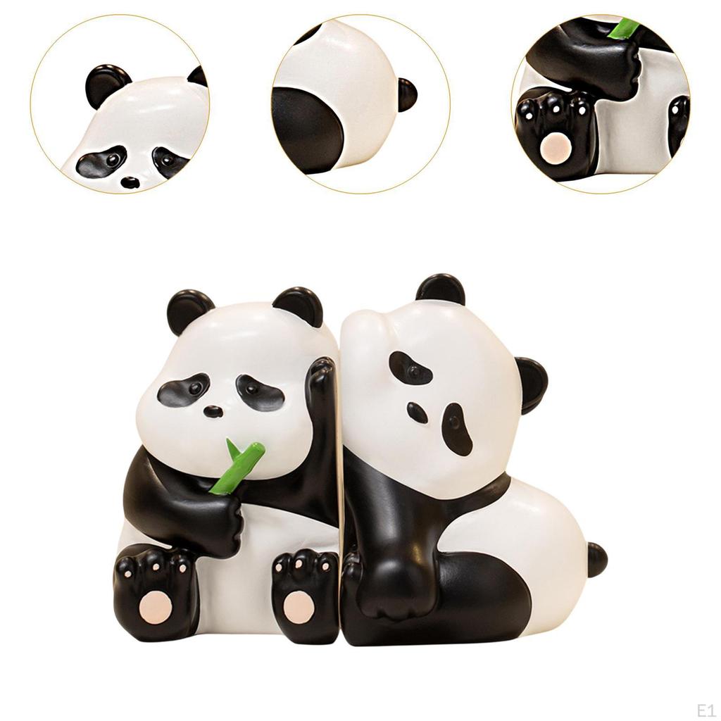 2x Милые Панды Подставки для книг Декоративные украшения для дома и офиса Журналы Кулинарные книги Полки для книг