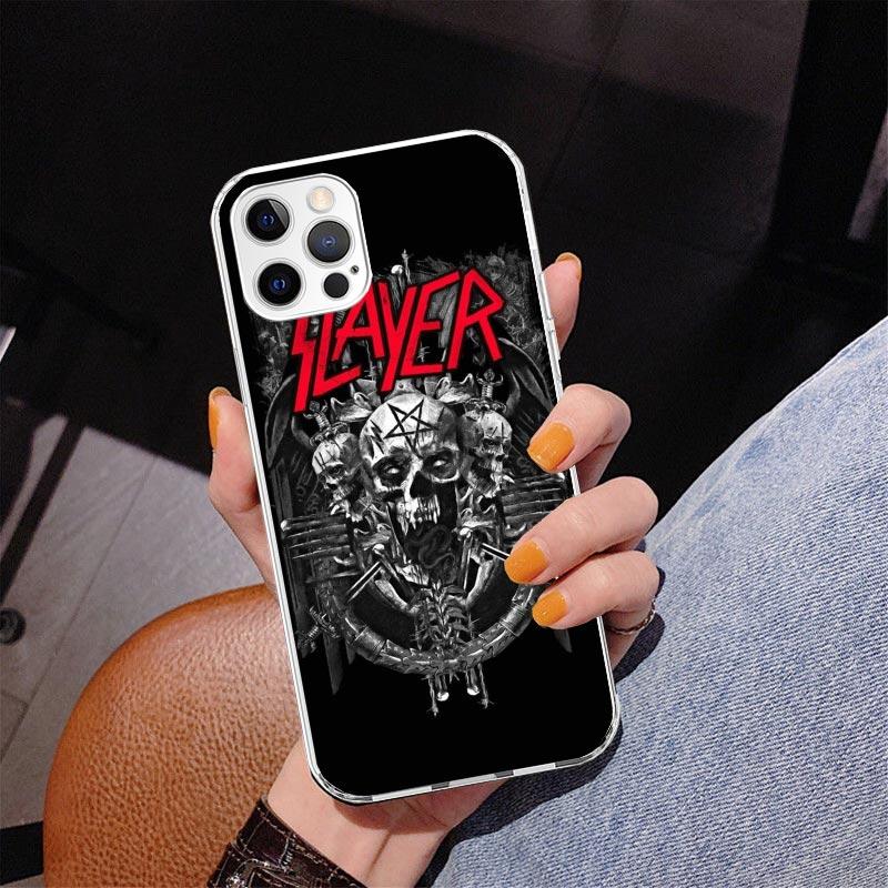 Чехол для телефона Slayer Heavy Metal Rock Band Для iPhone 17 Air 16 Pro Max 16E 15 + 14 Plus 11 12 13 Mini 7 8 SE Подарок Печатная Крышка Fund