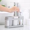 1 комплект, держатель-органайзер, противоскользящий, большая емкость, полипропилен, простая подставка для слива воды, зубная щетка, подставка для зубной пасты для дома