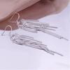 Silver Plated Necklace Set S925 Silver Earring Set Silver Plated Jewelry Girls Tassel Wicker Earrings Necklace Set