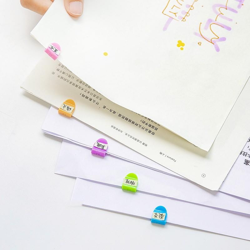10/20pcs Mini Color Paper Clips Set Candy Transparent Metal Bookmarks File Index Page Holder Clamp Office School A6709