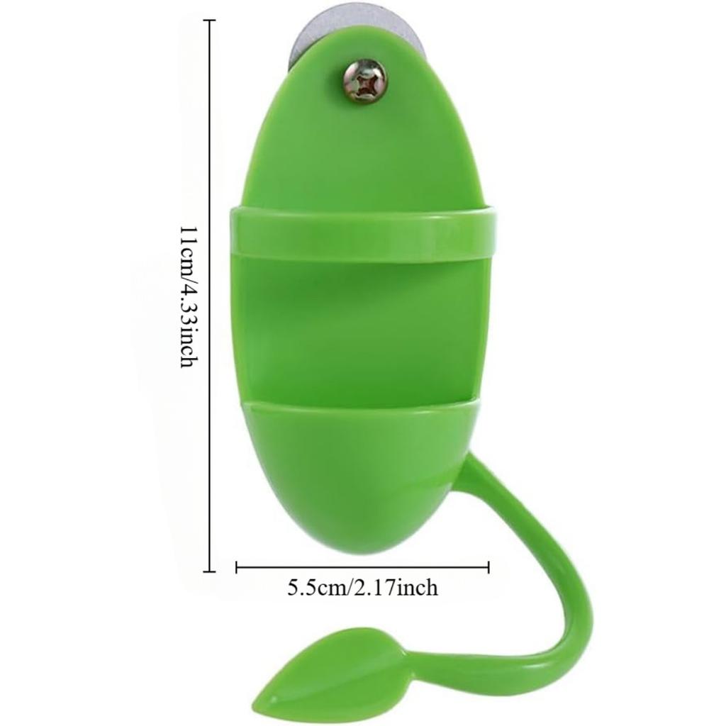 2Pcs Bird Feeding Cup Rack Plastic Cuttlebone Holder Stand Food Fruit Holder Bird Cage Accessories for Budgies Parakeet Cockatiel