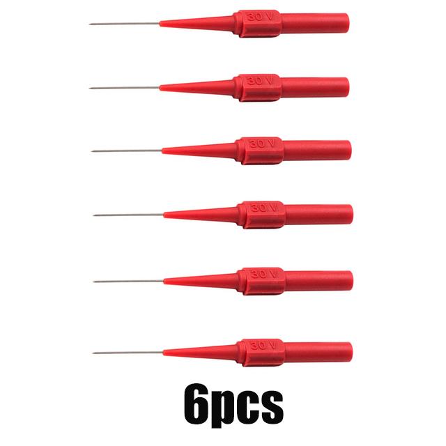 10Pcs 30V Diagnostic Tools Multimeter Test Lead Extention Back Piercing Needle Tip Probes Car Automotive Test Probe Kit 0.7MM