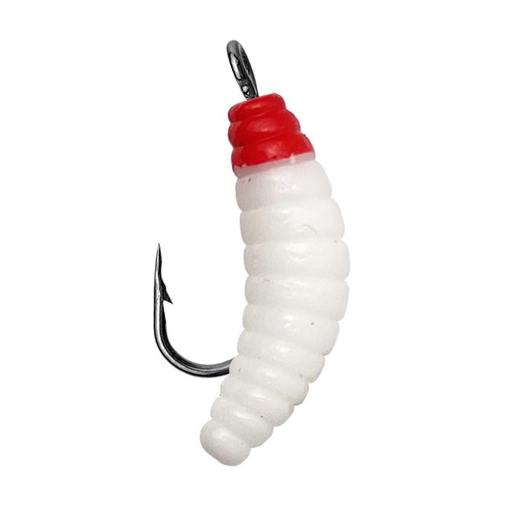 30 шт. мягкие приманки-черви, искусственные приманки из хлебного червя, мягкие пластиковые рыболовные приманки с крючками для аксессуаров для рыболовных снастей