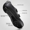 SEROUNY Cycling Road Bike Shoes, SPD/SPD-SL Compatible, MTB Shoes, Fast Laces, Binding Shoes, Non-Slip Cleat Set, 209Black37