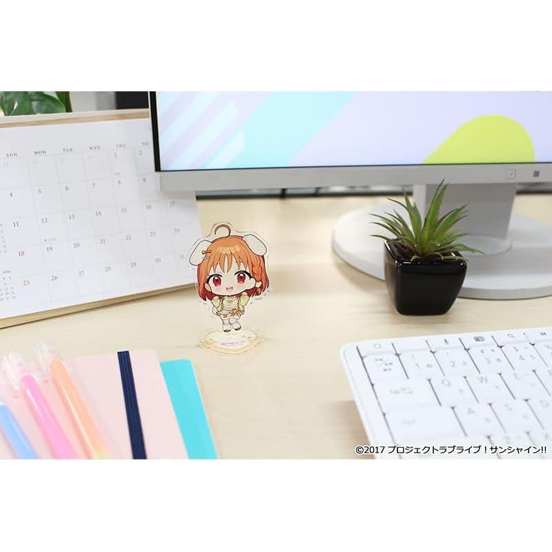 Сезонные растения Love Live! Солнечный свет! ! Акриловая подставка Puchichoko [Чика Такама] Животный костюм 90 мм x 90 мм Акрил