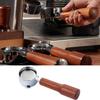 Wood Handle Bottomless Coffee Portafilter 3 Ear Espresso Machine Replacement Parts  Barista