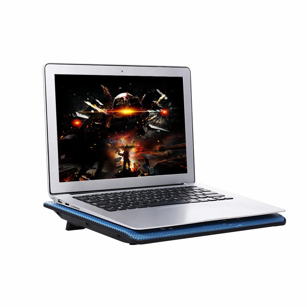 High-performance Laptop Cooler Laptop Cooling Pad Double Fans Cooler with Two USB Ports Support for Laptops Under 17 inch Blue