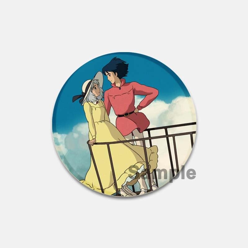 58 мм Ghibli Studio брошь мультфильм «Ходячий замок Хаула» значки для косплея эмалированные булавки коллекция нагрудник для рюкзаков декор одежды