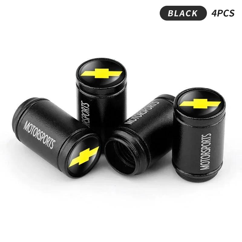 4pcs Car Tire Valve Wheel Tyre Air Valve Dust Covers Stem Caps For Chevrolet Silverado Impala Malibu Cruze Camaro Blazer Spark XK2