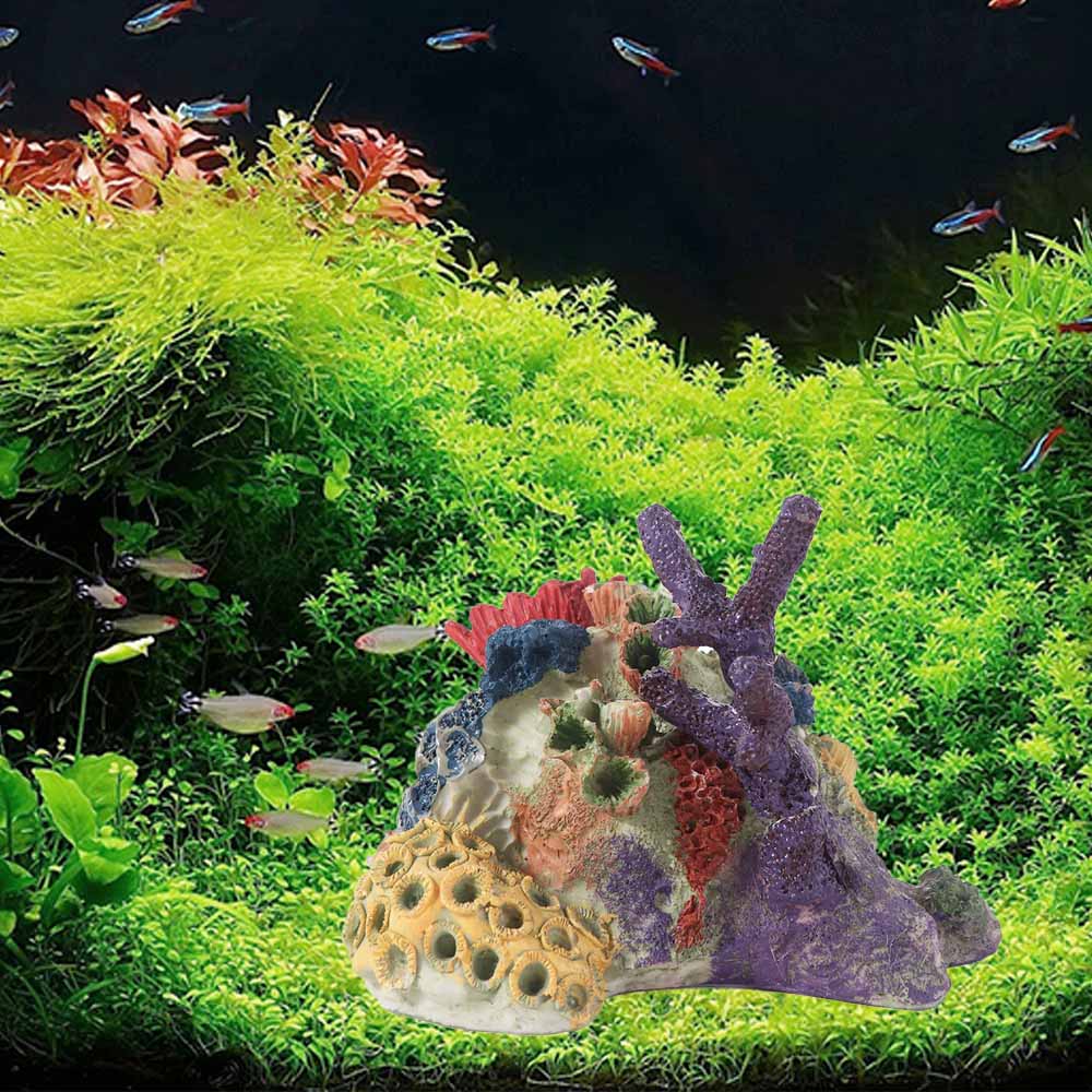 Имитация коралла Ландшафтный дизайн Декорация кораллового рифа Укрытие для рыб и креветок Аквариум