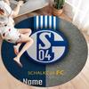FC Schalke 04 Custom Name Round Area Rug,Carpet Rug for Living Room Bedroom Sofa Playroom Decor,Non-slip Floor Mat