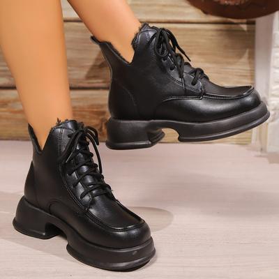 Женские резиновые сапоги, сапоги-женщины, плоский каблук, роскошные дизайнерские туфли с круглым носком, женские туфли на шнуровке, дождевые, средние, модные, рок, кожаные