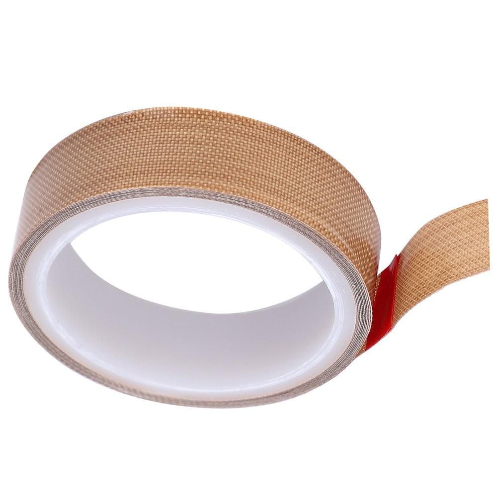 Стеклоткань с покрытием PTFE, лента PTFE 2 дюйма x 33 фута x 0,18 мм, 1 дюйм x 33 фута x 0,18 мм, высокотемпературная лента, коричневый силиконовый клей