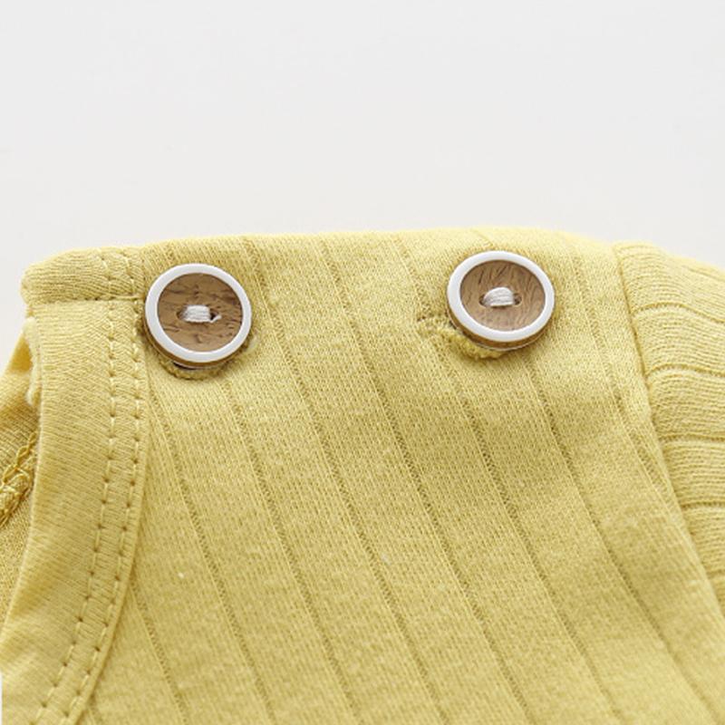 Однотонный комплект нижнего белья для малышей, осенне-зимний хлопковый комплект для новорожденных, одежда для мальчиков и девочек, мягкие хлопковые детские пижамы, домашний комплект