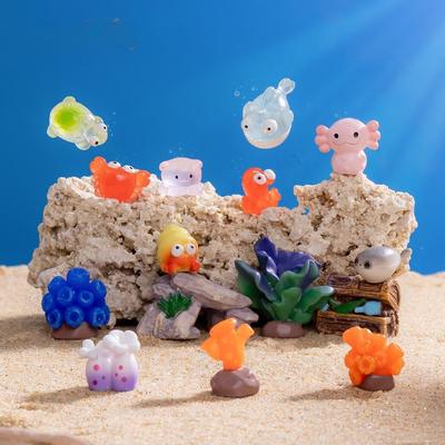 Маленькие декоративные статуэтки для DIY миниатюрного ландшафта и террариума 17 шт.