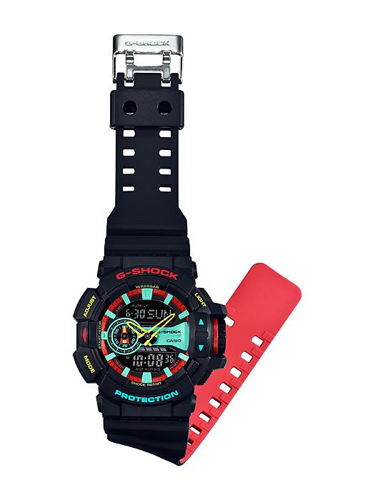 Casio Мужские кварцевые часы GA-400CM-1A с цифровым дисплеем, водонепроницаемостью 200м, ударопрочностью, из полимерного материала