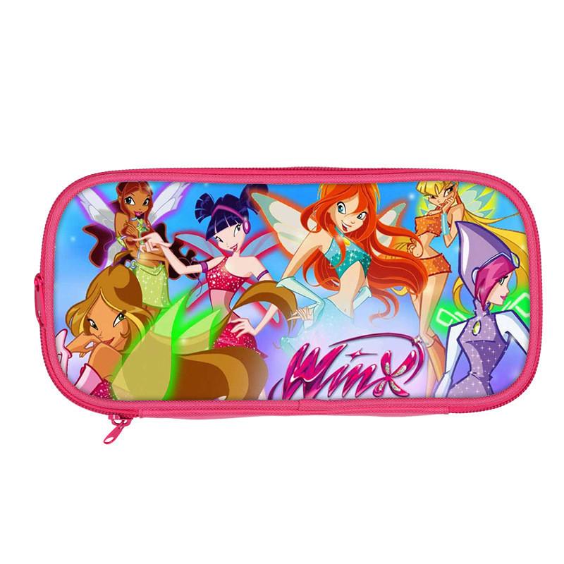 Winx Club Magic Reprint Polyester Pencil Box With Multiple Compartments For School