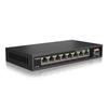 FOXNEO Switching Hub Equipped with 9 Ports RJ45 and 1x10G Switching Hub for Individuals and Homes Silent Fanless Design Can Be Mounted On Desktop or