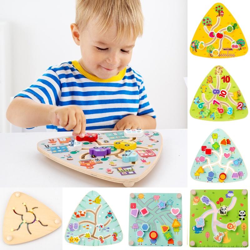 Interactive Wooden Maze Game For Kids Enhances Concentration And Cognitive Skills Ages 1-3