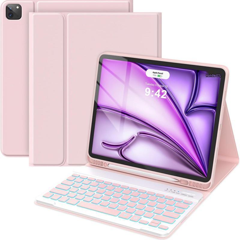 Кожаный чехол с подсветкой Bluetooth-клавиатуры для iPad Air/Pro 12.9