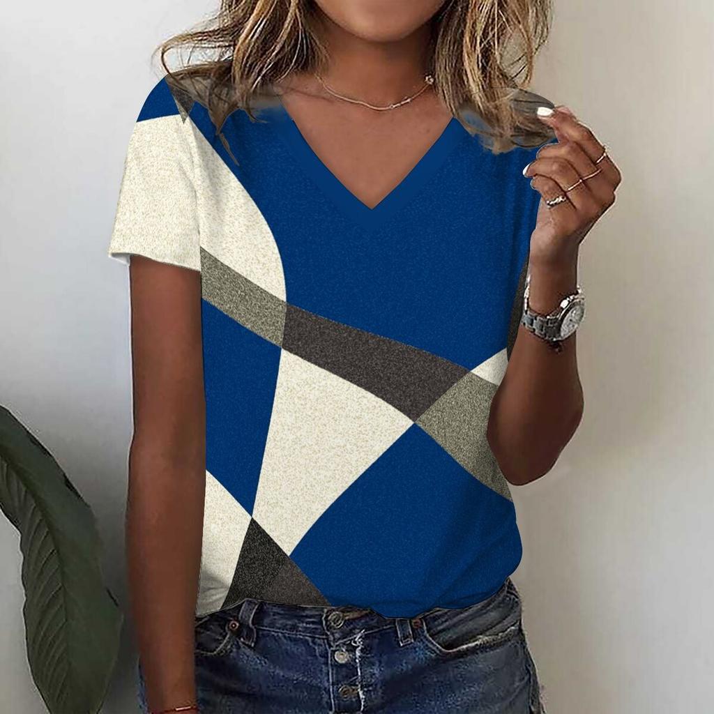 Футболка с 3D-принтом и цветочным принтом в виде тропических листьев, летние женские футболки с V-образным вырезом, топы Y2k, уличная одежда, футболки больших размеров в стиле Харадзюку, женская одежда